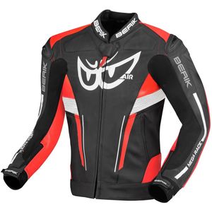 Berik - Air-B - Leren Motorjas - Zwart Rood