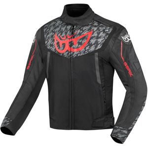 Berik - Camo Street - Waterdichte Textiele Motorjas - Zwart Rood