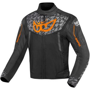 Berik - Camo Street - Waterdichte Textiele Motorjas - Zwart Oranje