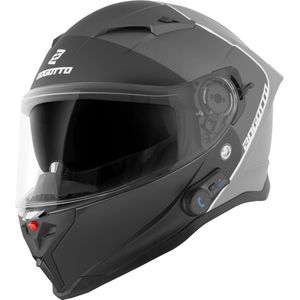 Bogotto H153 BT SPN Zwart Grijs Bluetooth Helm - Maat XL - Helm