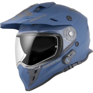 Bogotto H331 BT Blauw Bluetooth Enduro Helm - Maat XS - Helm