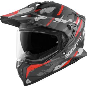 Bogotto FG-601 Sniper Zwart Grijs Oranje Fiberglas Enduro Helm - Maat XL - Helm