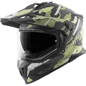 Bogotto FG-601 Sniper Zwart Grijs Groen Fiberglas Enduro Helm - Maat XS - Helm