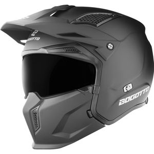 Bogotto Radic 22.06 Mat Zwart Motorhelm - Maat XS - Helm