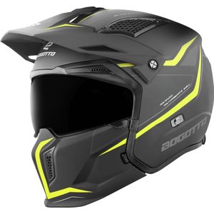 Bogotto Radic WN-ST 22.06 Zwart Geel Jethelm - Maat XL - Helm