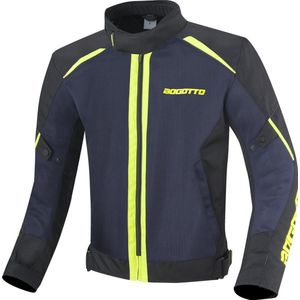 Bogotto - Blaze-Air - Motorjas - Zwart Blauw Fluo Geel - Polyester