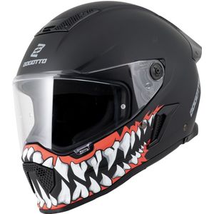 Bogotto Rapto Jaws Zwart Rood Integraalhelm - Maat S - Helm