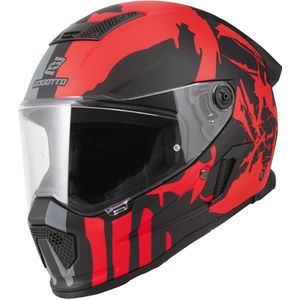 Bogotto Rapto Demon Grijs Rood Integraalhelm - Maat M - Helm