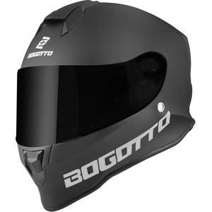Bogotto - H151 Solid - Motorhelm - Mat Zwart