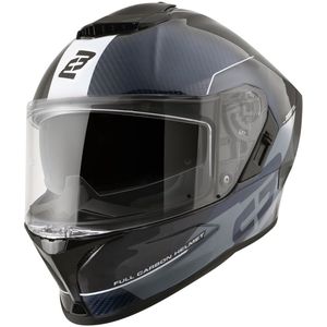 Bogotto Phantom Combo Carbon Zwart Wit Blauw Integraalhelm - Maat S - Helm