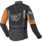 Berik - Dakota - Motorjas - Zwart Grijs Oranje - Polyester - Waterdicht
