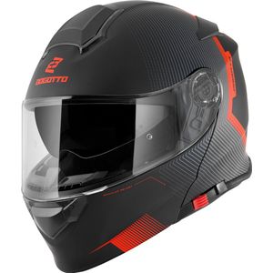 Bogotto H271 Wayke Mat Zwart Oranje Systeemhelm - Maat XL - Helm