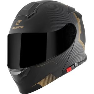 Bogotto H271 Wayke Mat Zwart Bruin Systeemhelm - Maat XS - Helm