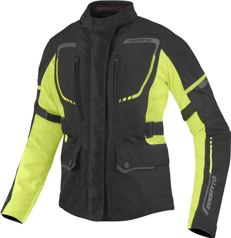 Bogotto - Azury 2in1 - Motorjas - Zwart Neon Geel - Polyester
