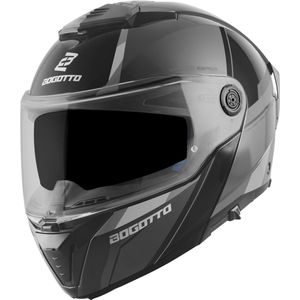 Bogotto FF404 Ezion Zwart Grijs Systeemhelm - Maat M - Helm