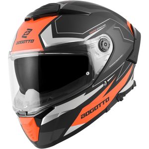 Bogotto FF118 Vilial Mat Zwart Oranje Integraalhelm - Maat M - Helm