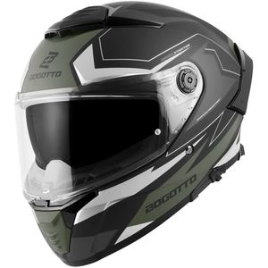 Bogotto FF118 Vilial Mat Zwart Groen Integraalhelm - Maat M - Helm