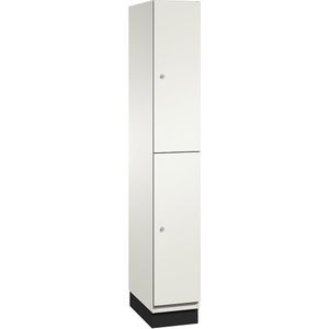 C+P Lockerkast met twee verdiepingen Cambio, 1 compartiment, kastframe zuiverwit / deur wit, breedte 300 mm