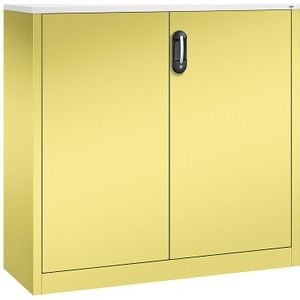 C+P ACURADO bijzetkast voor dossiers, 3 ordnerhoogtes, h x b x t = 1200 x 1200 x 400 mm, zwavelgeel/zwavelgeel