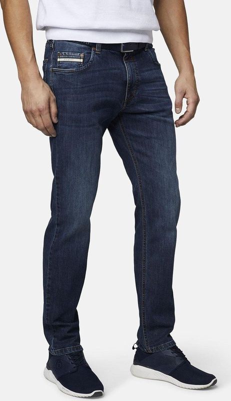 Bugatti - 5-Pocket Jeans - Donker Blauw - 97% Katoen, 3% Elastaan