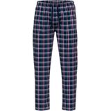 Götzburg - Heren Pyjamabroek - Donkerblauw - 100% Katoen, Ruitpatroon, Elastische Tailleband