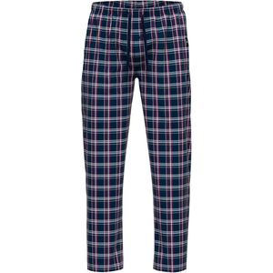 Götzburg - Heren Pyjamabroek - Donkerblauw - 100% Katoen, Ruitpatroon, Elastische Tailleband