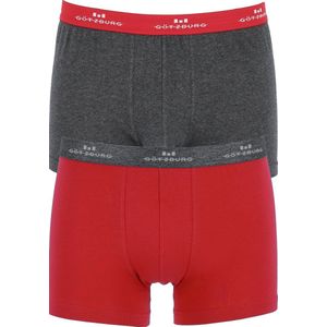 Gotzburg - Boxershorts - Donkergrijs en Rood - 2-pack