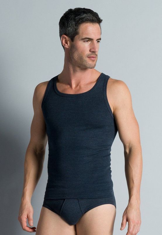 Gotzburg - Heren Singlet - Middenblauw - 1-Pack