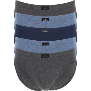Gotzburg - Slips - Blauw en Grijs - 5-Pack - 100% Katoen