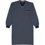 Gotzburg - Heren Nachthemd - Donkerblauw - 100% Katoen - V-hals