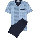 Gotzburg - Heren Shortama - Lichtblauw - V-hals