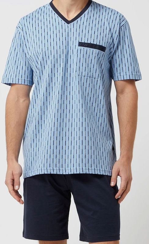 Gotzburg - Heren Shortama - Lichtblauw - V-hals