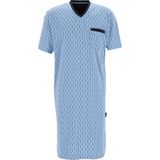 Gotzburg - Heren Nachthemd - Lichtblauw - V-hals - Katoen