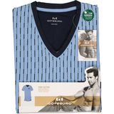 Gotzburg - Heren Nachthemd - Lichtblauw - V-hals - Katoen