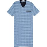 Gotzburg - Heren Nachthemd - Lichtblauw - V-hals - Katoen