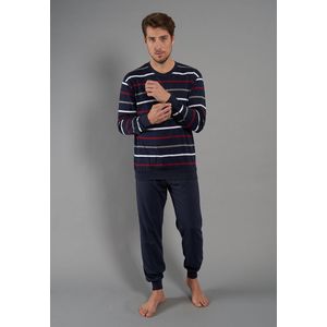 Gotzburg - Heren Pyjama - Donkerblauw Gestreept