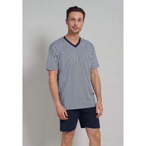 Gotzburg Shortama V-hals blauw met print