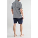 Gotzburg - Heren Shortama - Middenblauw - Korte Broek + Shirt met Korte Mouwen
