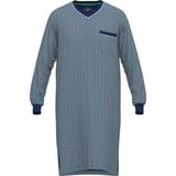 Götzburg - Heren Nachthemd - Middenblauw - V-hals - Mini Dessin