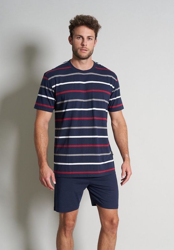 Goetzburg - Shortama - Blauw - Tricot - Katoen en Polyester