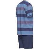 Gotzburg - Heren Shortama - Donkerblauw Gestreept - Korte Broek en T-shirt
