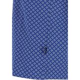 Gotzburg heren shortama V-hals, donkerblauw dessin