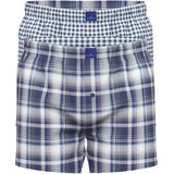 Gotzburg - Boxershorts - Donkerblauw - Geweven Wijd Model met Gulp - 2-pack