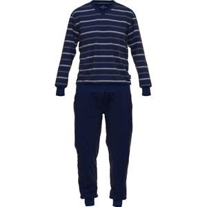 Gotzburg - Velours - Pyjama - Blauw - V-hals