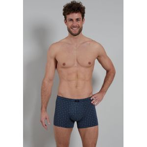 Gotzburg heren boxer normale lengte (1-pack), donkerblauw mini dessin