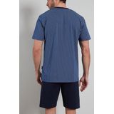 Tom Tailor - T-shirt - 630 Blue - Ronde Hals - 100% Katoen
