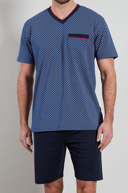 Tom Tailor - T-shirt - 630 Blue - Ronde Hals - 100% Katoen