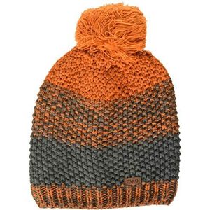 maximo Jongens met pompon muts, oranje (rode aarde/houtskool 5437), 49/51 cm