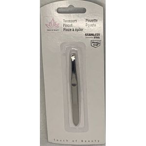 Pincet 9cm RVS Pince a épiler RVS Stainless Steel Touch of Beauty Tweezers Stainless Steel  - tweezer - wenkbrauwen epileren - Epileer pincet - Wenkbrauw trimmer
