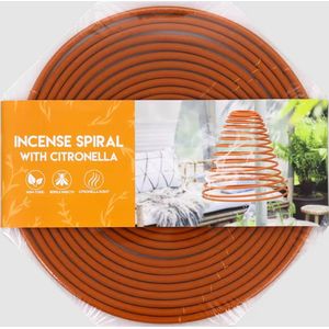 Citronella spiraal - Wierrook - Anti Insecten - Muggen - Vliegen - Oranje-2x